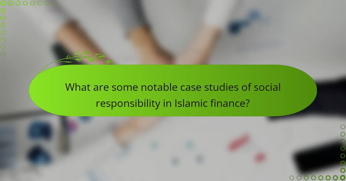 What are some notable case studies of social responsibility in Islamic finance?
