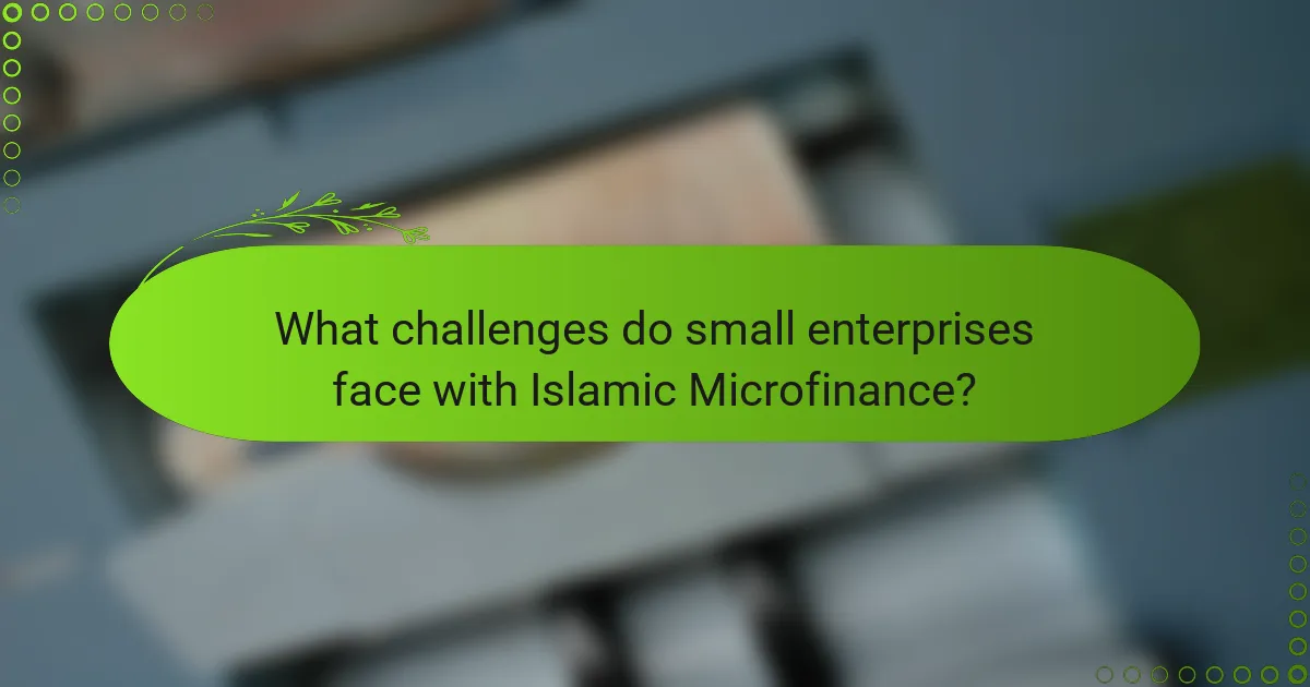What challenges do small enterprises face with Islamic Microfinance?