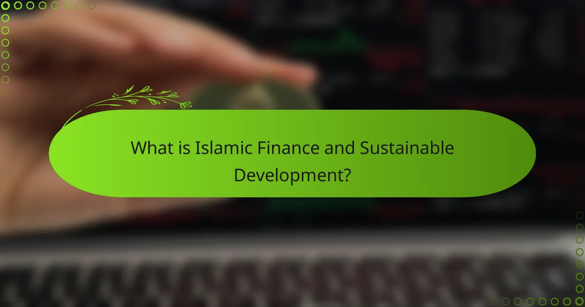 What is Islamic Finance and Sustainable Development?